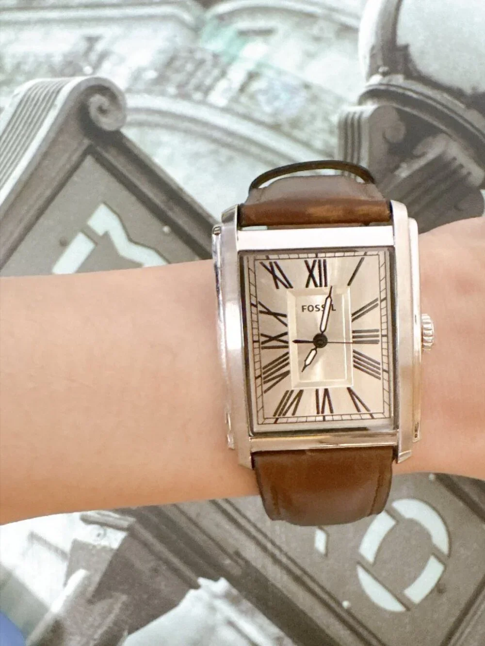 Fossil watch shown